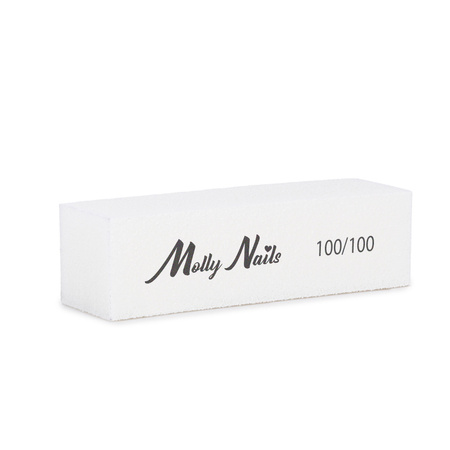 Bloczek blok polerski MollyNails 100/100 Premium biały