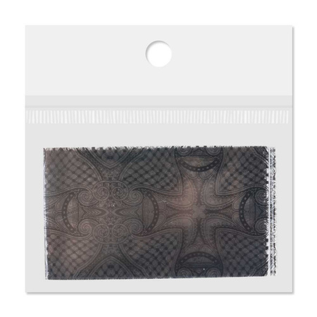 Lámina de transferencia para uñas, 80 cm, negra, n.º 12