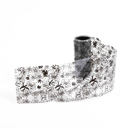 Lámina de transferencia para uñas, 80 cm, negra, n.º 1