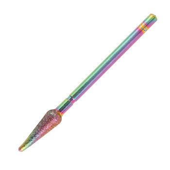 Unicorn-Diamantfräser, schmaler Kegel, Regenbogenfarben, Nr. 1