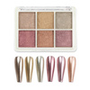 Nail powder with mirror effect, box of 6 colors, Molly Nails No. 3