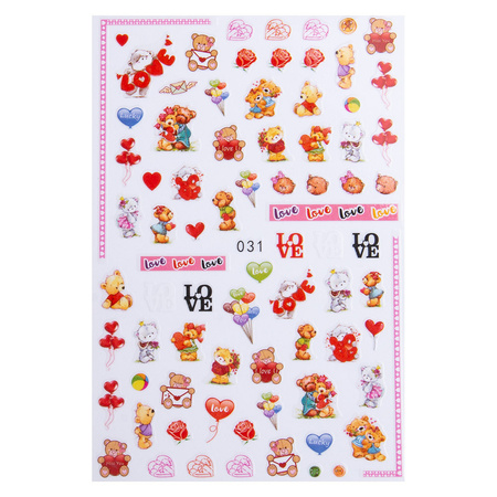 Thin self-adhesive Valentine's Day nail stickers No. 031
