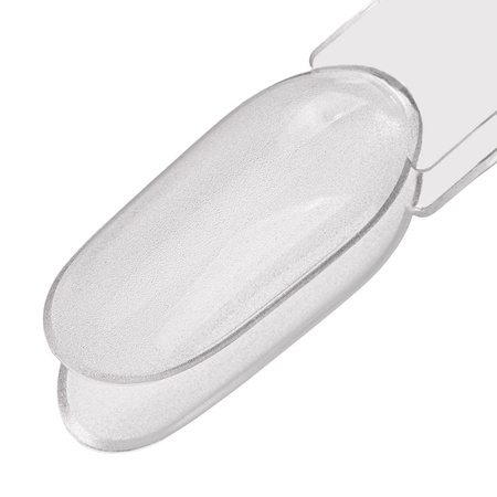 Échantillonneur en forme d'amande sur roue pour gels, vernis hybrides et poudres, transparent, 50 pièces, mat