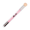 Pennello a doppia punta con spugna MollyNails per ombre e nail art con stencil e strass rosa