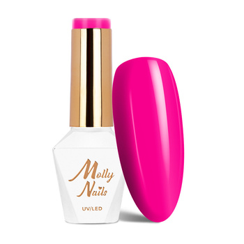 Vernis hybride Molly Nails Power Flower Pink Tulip sans HEMA/Di-HEMA, 8 g, n° 723