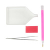 Kit de décoration des ongles avec des strass : applicateur, cire, plateau et pince à épiler