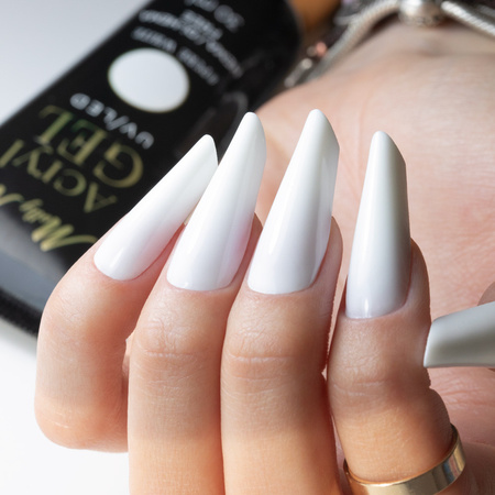 Akrylożel Polygel żel budujący do przedłużania AcrylGel Molly Nails HEMA/Di-HEMA Free Pure White 30 ml