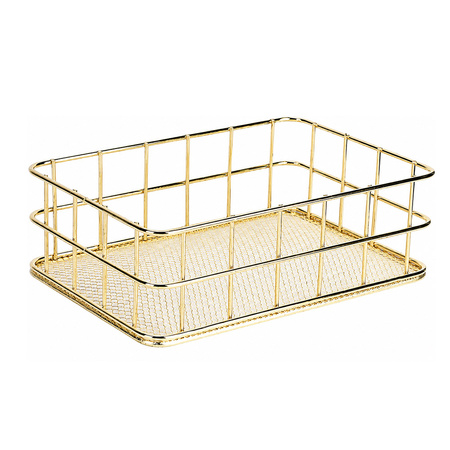 Organizer metallico a cestino dorato n. 2