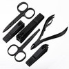 Set di 18 accessori per la cura della bellezza, per manicure, pedicure e trattamenti viso, in astuccio nero e rosso - CC046