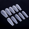 Tips in confezione a forma di ballerina, trasparenti opachi, modello 7, 10 misure, 500 pezzi