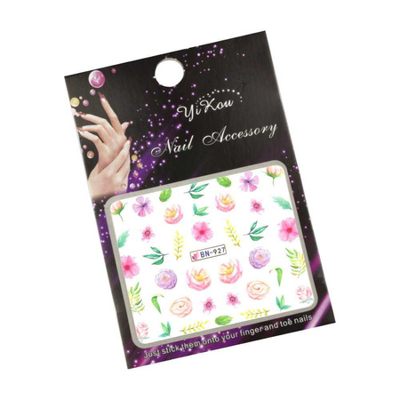 Water-slide nail stickers with flowers BN-927