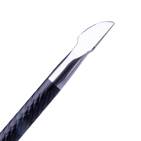Cuchilla profesional de doble cara para manicura y pedicura, color negro