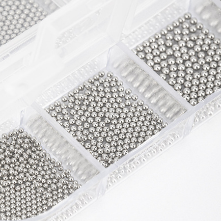 Estuche con adornos de gel Molly Nails, color gris, 1000 unidades