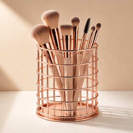 Rose Gold Brush Organizer Stand No. 7