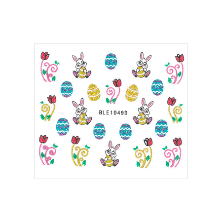 3D self-adhesive glitter Easter nail stickers BLE 1049D