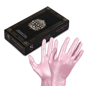 Beaute Luxe disposable nitrile diagnostic and protective gloves, size S, pearl, 50 pcs