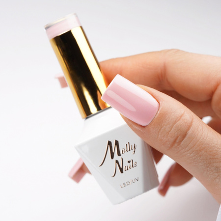 Vernis hybride LED/UV Gel Polish Business Class n° 313 Rose Cashmere MollyNails sans HEMA/Di-HEMA, 8 g + nuancier « Nudes » OFFERT