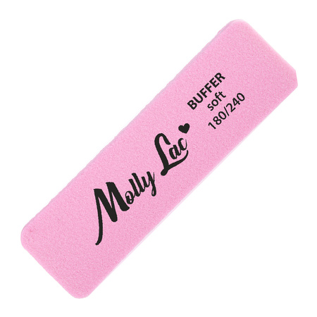 Discos de pulido de doble cara Buffer mini anchos Soft 180/240 rosa MollyLac, 5 unidades