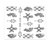 Autocollants à l'eau pour ongles, motif floral STZ-882