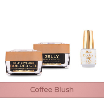 Molly Nails PRO MATCH SYSTEM 2+1 Coffee Blush : 2 gels de construction + Doctor Top 15 g
