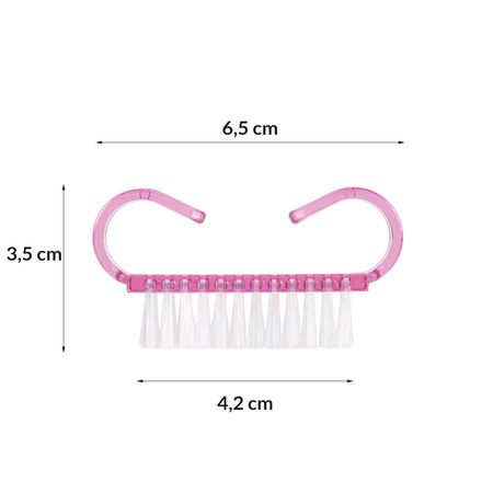 Small pink manicure and dust brush, 100 pcs