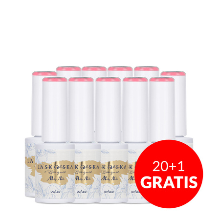 20 + 1 gratis. Esmalte híbrido LED/UV Gel Polish Molly Nails @Bouquet by Laskovska Daisy Flower sin HEMA/Di-HEMA, 7 g