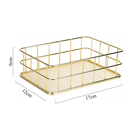 Metall-Organizer-Korb, gold, Nr. 2