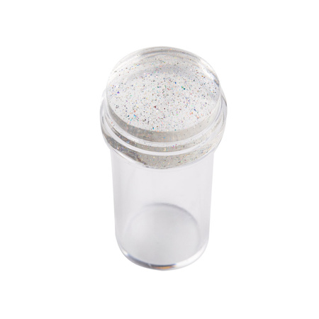 Timbro in silicone per targhette, diametro 2,3 cm, trasparente