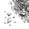 Décorations pour ongles MollyNails : strass argentés assortis, 150 pièces