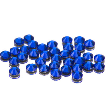 Strass en verre pour ongles SS10 Saphire, environ 50 pièces.