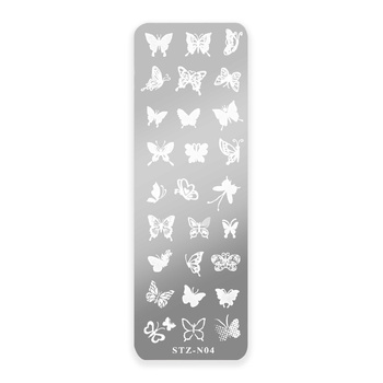 Plate with patterns for butterfly stamps STZ-N04 MollyNails