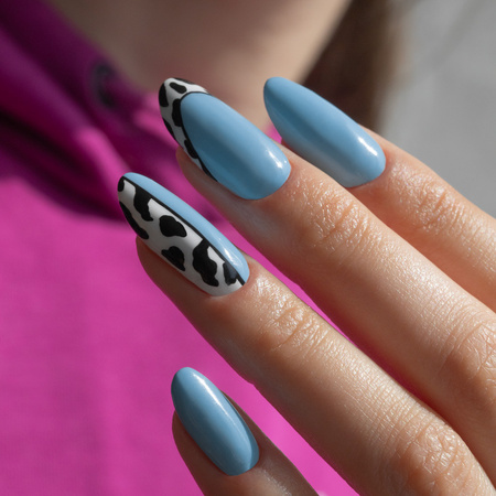 5+1 gratis Molly Nails Hybridlack Blue Sky Baby Blue HEMA/Di-HEMA-frei 8 g Nr. 110