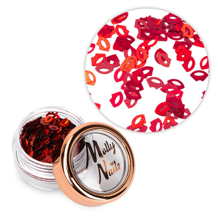 Décoration pour ongles « Bouches rouges » MollyNails 2 g