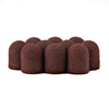 Абразивні насадки для педикюру з бавовняною вставкою, 13 мм, зернистість 180, коричневі, AlleMed, 10 шт.