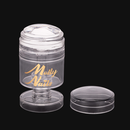 Silicone stamp for Molly Nails plates with adjustable pattern size and scraper