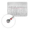 Set of diamond ball cutters, 5 mm, red, delicate, 10 pcs