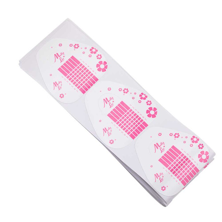 Modèles de pochoirs pour ongles Basic Flowers MollyLac, 100 pièces