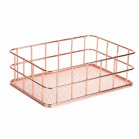 Rose Gold Metal Basket Organizer No. 1