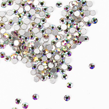 Strass per unghie in vetro SS3 Crystal AB circa 1440 pezzi confezione
