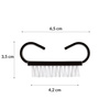 Petite brosse noire pour manucure et poussière, 50 pièces