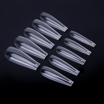 Tips in a box, ballerina shape, clear model 6, 11 sizes, 500 pieces