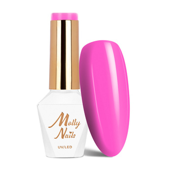 Vernis hybride Molly Nails Power Flower Fuchsia sans HEMA/Di-HEMA, 8 g, n° 724