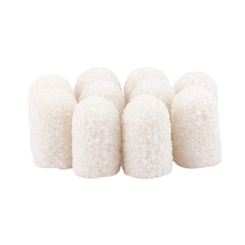 Pedicure caps 7 mm, 60 grit, 10 pcs, ABS Podo AlleMed, White