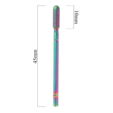 Fresa diamantada Unicorn arcoíris cilíndrica redondeada n.º 21