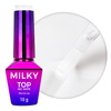 Top Milky MollyNails, vernis laiteux sans rinçage « no wipe », Cream White, sans HEMA ni Di-HEMA, 10 g