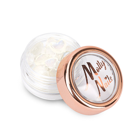Adornos para uñas en forma de corazón 3D Molly Nails n.º 1, 40 unidades