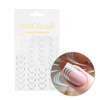 Autocollants pour ongles / French / Ligne du sourire française, 39 pièces, argent, DH-808