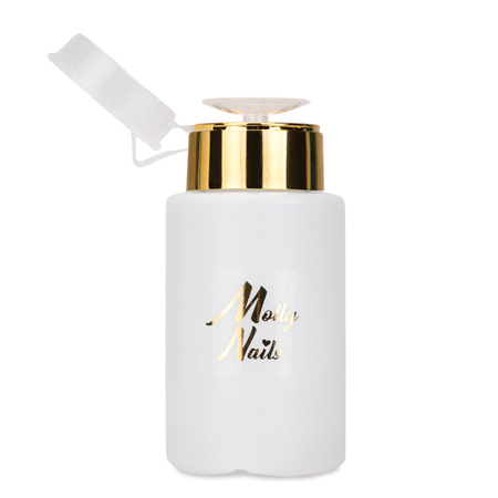 Dispensador con bomba para líquidos Molly Nails dorado, 150 ml