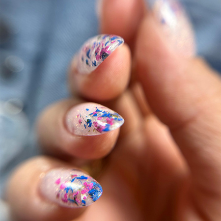 Fleurs séchées pour la décoration des ongles MollyLac Royal Blue, 5 pièces
