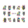 BN-409 Owl Water Nail Stickers